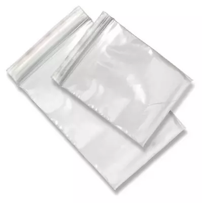 Plastic Grip Seal Clear Poly Bags Resealable Zip Lock - Small Medium & Large • £4.98