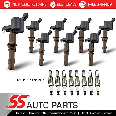 Spark Plug + High Performance Engine Ignition Coil For Ford Expedition 5.4L V8 • $156.21