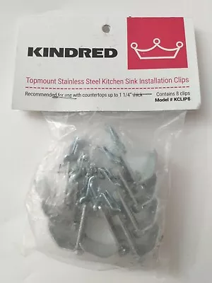 Kindred KCLIP8 Topmount Sink Mounting Clips Stainless Steel Installation Clips • $9.95
