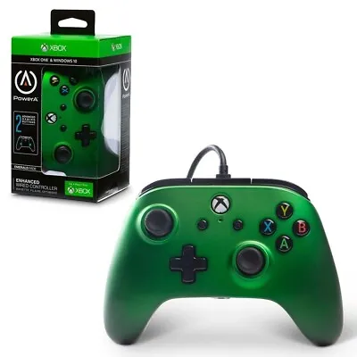 $26.99 • Buy PowerA Enhanced Wired Controller For Xbox Black/Green Windows10 1506686-02