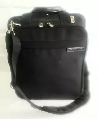 Briggs & Riley Bb107 Vertical Black Nylon Laptop & Accesories Briefcase Bag • $80