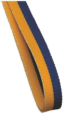 100x Medal Ribbon / Lanyards YELLOW + BLUE With Gold Clip 22mm Wide • £39.22
