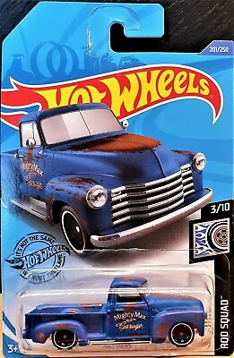 Hot Wheels 2020 '52 Chevy Truck Matte Blue #201 Rod Squad 3/10 New Long Card • $8.95