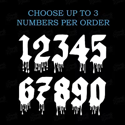 Paint Dripping Moto Decals - Stand Out On The Track⚡Custom RC Numbers BMX Plate⚡ • $12.99