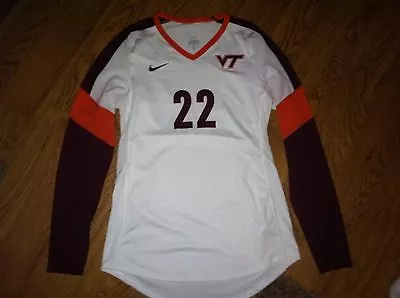 Nike Virginia Tech Hokies Volleyball Game Worn White Jersey #22 • $15