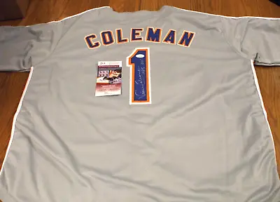 Vince Coleman Auto Ny Mets Custom Baseball Jersey  1985 Roy - Jsa-st Louis Cards • $48.55