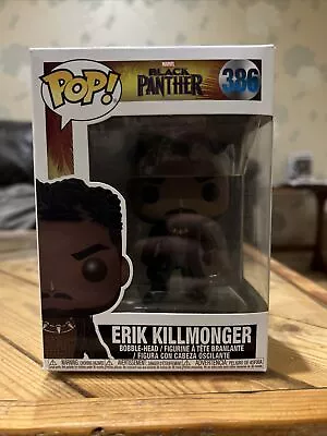 Funko Pop! Marvel Black Panther Erik Killmonger 386 Vinyl Bobble-Head Boxed • £0.99