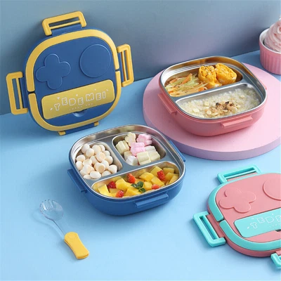 $23.93 • Buy Stainless Steel Lunch Box Thermos Picnic Office School Hot Food Container Bento*
