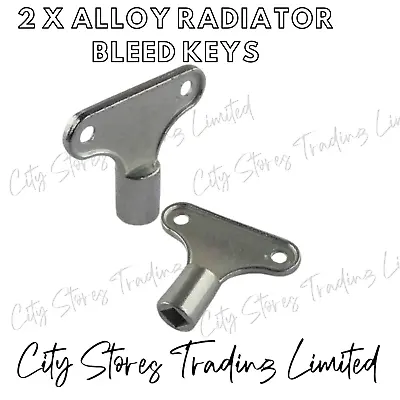 2 X Alloy Radiator Bleed Key Removed Air Locks Airlocks Improve Central Heating • £3.69