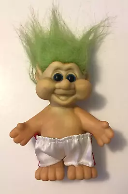 Vintage Troll ITB 1991 Green Hair Blue Eyes Pointy Ears Soccer Shorts 8  Tall • $8.99