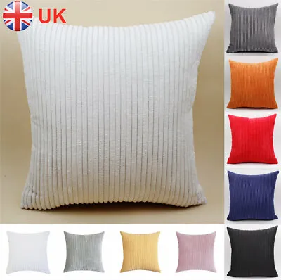 £7.19 • Buy UK Large Corduroy Soft Jumbo Cord Cushion Cover Pillow Case Home Decor 16 - 28 