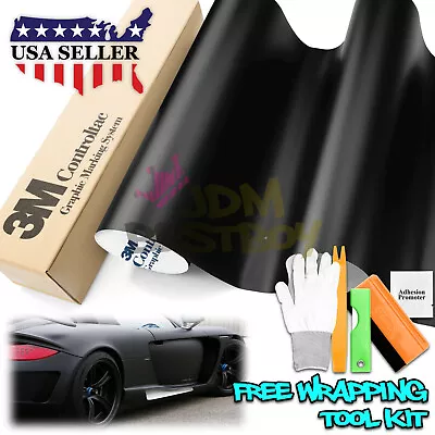 *Genuine 3M Matte Black Vinyl Wrap Car Sticker Film Decal Bubble Free • $85.98