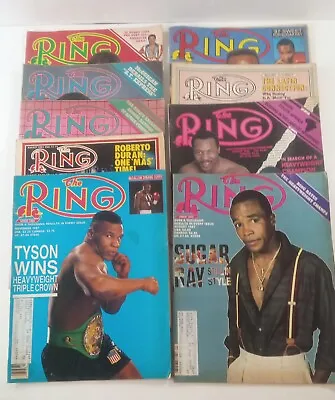 (9) 1980s THE RING Boxing Magazines Lot - Mike Tyson Holyfield • $49.99