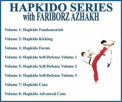 HAPKIDO Instructional Series (8) DVD Set Kicking Forms Self Defense Cane  • $39.99