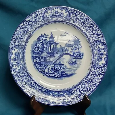 Olde Alton Ware  Blue Oriental Scene Dinner Plate - 10 Inch • £12.50