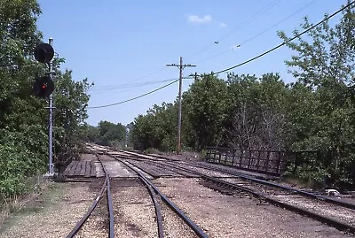 JK: Original Slide CNW North Western/SOO LINE Track Scene - Janesville WI 1988 • $3.79