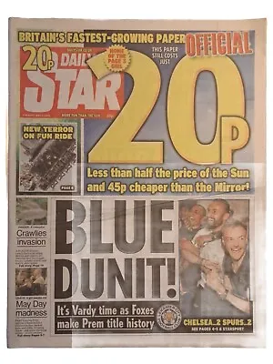 Daily Star Newspaper (May 3 2016) - Leicester Win Premier League • £15