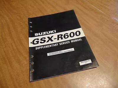 $3.66 • Buy 1998 Suzuki GSX-R600 Motorcycle Service Repair Shop Manual Supplement GSX R 600