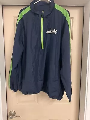 Vintage Nfl Seattle Seahawks Windbreaker Long Sleeve Size Xxl No Reserve • $20