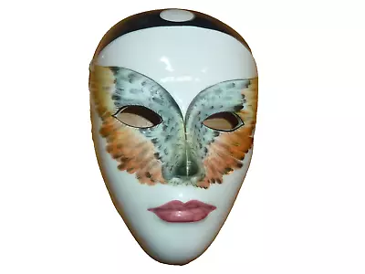 Carnevale Di Venezia Venetian Carnival Mask Ceramic Wall Hanging - 28 X 26cms • £7.99