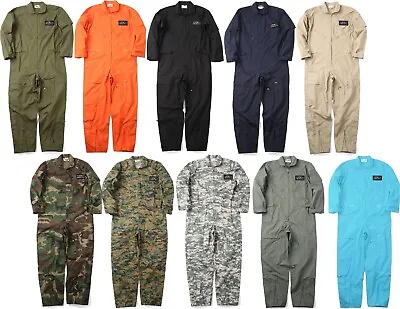 Flight Suit Coveralls Military Air Force Style Uniform Fighter Jumpsuit + Patch • $64.99