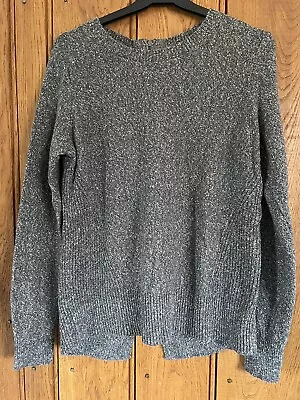 Banana Republic Women's Jumper S Grey Cotton With Polyester. Split And Zip Back • £8