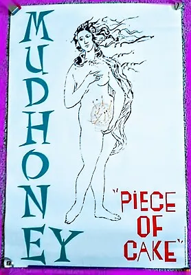 MUDHONEY 1992 PIECE OF  CAKE - REAL! ORIGINAL PROMO  POSTER 40 X 24  Reprise Rec • $45