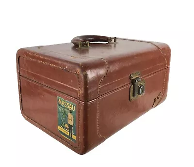 Vintage Belber Neolite Hard Side Brown Train Cosmetics Case Suitcase Luggage • $49.99