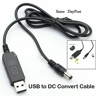 2m USB To DC Power Cable -USB 2.0 For 2.1mm X 5.5mm 5v 2A 2000mA • £4.72