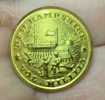 New Hampshire Militia Civil War Coat Button • $47.50