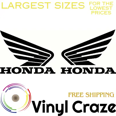 Fits 3.5 -8  Set Of 2 HONDA WINGS Vinyl Decals For Racing Cars ATV MX Helmet • $3.45