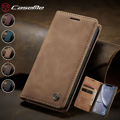 Magnetic Wallet Case Leather Flip Cover For IPhone 15 14 13 Pro Max 12 11 XS 7 8 • £6.91