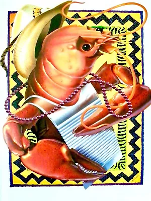 Mardi Gras Cajun Zydeco Crawfish Poster • $14.95