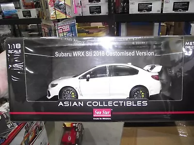 Sunstar 1/18 2018 Subaru WRX STI White NIB • $20.50