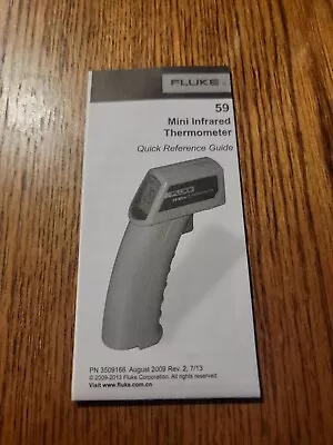 Fluke 59 Mini Infrared Thermometer Manual Only • $10