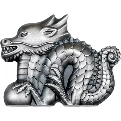 2024 Mongolia Lunar Great Silver Dragon 1 Oz Silver Antique Ultra High Relief • $139