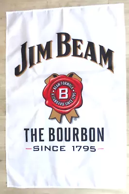 Jim Beam Bourbon Flag Fabric Poster 80 X 120cm Bar Man Cave Garage Shed • $29.95