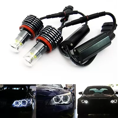 2x 6000K 30W H8 LED Angel Eye Halo Lights For BMW E90 E92 E60 E63 F01 X5 X6 M • $39.99