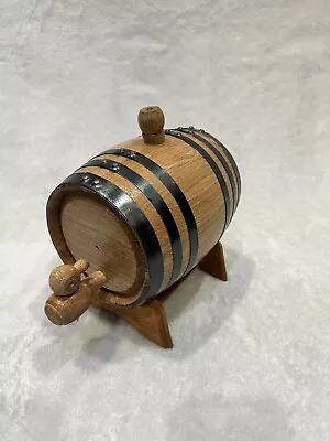 Mini Oak Barrel 2L Wine Barrel Oak Wooden Keg Whiskey Dispenser Wood • $25