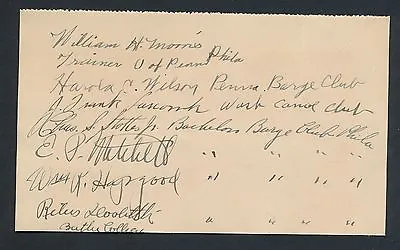 £148.98 • Buy 1924 BILL MORRIS, HAROLD WILSON Olympics Vintage Autograph Sheet (7 Signatures)