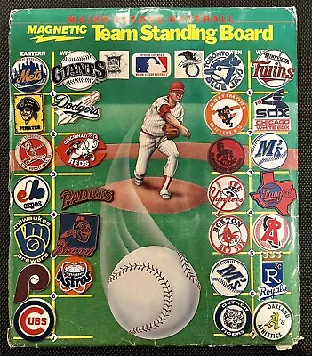 VINTAGE MLB BASEBALL MAGNET TEAM LOGO STANDINGS BOARD 27 MAGNETS Classic & Nice • $399.99