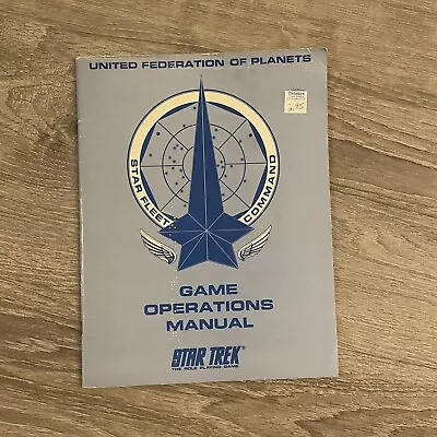 $9.99 • Buy Star Trek Star Fleet Game Operations Manual United Federation Of Planets