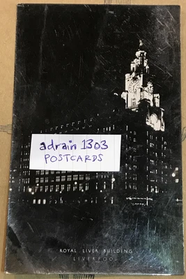 £4 • Buy RP LIVERPOOL ROYAL LIVER BUILDING AT NIGHT / Insurance Advertising /statistics