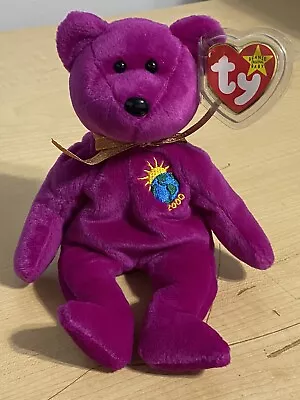 TY Beanie Baby Millennium/Millenium Bear With Rare Tag Errors • $300