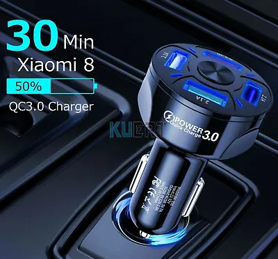 4 USB Port QC3.0 Fast Charging Car Charger Adapter For Iphone Samsung Smartphone • $4.54