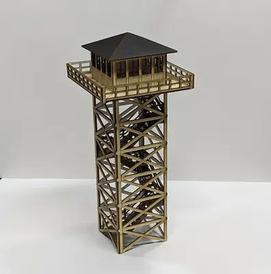 HO Scale Forest Fire Watch Tower Kit - Laser Cut Model Train Scenery Building • $23.95
