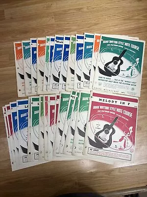 30 Plectrum Guitar Sheet Music 1944 Oahu Publishing Rhythm Style Note Course • $25