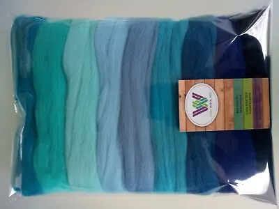 Blue Sets* Pure Merino Wool For Needle And Wet Felting Packs Of 30 60 Or 90 G • £4.60