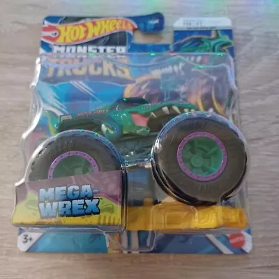 Hot Wheels 1/64 Diecast Monster Trucks Green Mega Wrex • $6.90