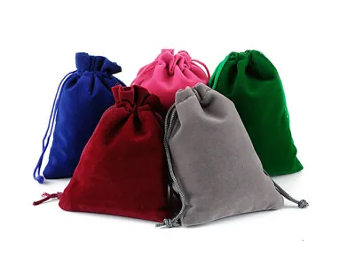 New 10-50pcs Velvet Drawstring Gift Wedding Jewellery Packaging Party Pouch Bags • £2.79